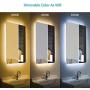 Dimmable LED Strip Lights, Lampee 16.4ft Daylight / Warm White Mirror Lights for Vanity Table 3000-6000K with 12V Power Supply Non-Waterproof for Kitchen, Bedroom, Under Cabinet