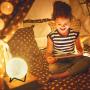 RENOOK 3.15'' Moon Lamp for Kids with Metal Stand, Timer Remote Control, 16 Colors 5 Brightness, Night Light