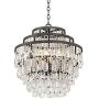 Beloit Rust Crystal Chandelier 20'' Wide Vintage 3 Tier 4-Light Fixture for Dining Room House Foyer Kitchen Island Entryway Bedroom Living Room - Vienna Full Spectrum