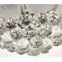 RuiWing 42 inch Dimmable Crystal Ceiling Fan with Lights and Remote 3 Color Dimmable Led Light Polished Silver Luxury Chandelier for Bedroom, Dining Rooms, Living Room Lights