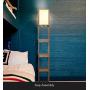 Brightech Maxwell Drawer Edition - Shelf & LED Floor Lamp Combination - Narrow Nightstand with Light Attached - Tower End or Side Table for Office & Bedroom - Rustic Wood Brightech Maxwell Drawer Edition - Shelf & LED Floor Lamp Combination - Narrow Nightstand with Light Attached - Tower End or Side Table for Office & Bedroom - Rustic Wood