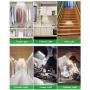 Under Cabinet Lighting 80 LED Closet Light, Motion Sensor Lights Indoor USB Rechargeable Dimmable Wireless Stick-on Night Light Bar for Kitchen, Wardrobe, Garage, Stairs, Bedroom (1 Pack)