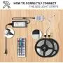 OneBridge Led Strip Lights 32.8ft 10m with 44 Keys IR Remote and 12V Power Supply Flexible Color Changing 5050 RGB 300 LEDs Light Strips Kit for Home, Bedroom, Kitchen,DIY Decoration