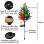 Solar Christmas Decorations Lights Set of 2, IP65 Waterproof Solar Christmas Tree Lights, LED Solar Christmas Pathway Lights Outdoor, Solar Garden Stake Lights for Yard, Patio, Courtyard, Lawn (2PCS)
