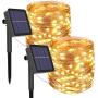 kolpop Solar String Lights Outdoor, Solar Powered Fairy Lights 240 LED 8 Modes Garden Copper Wire Waterproof Decoration Lighting for Tree Patio Christmas Camping Wedding Party Warm White