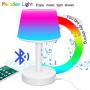 EVISTA Night Light Bluetooth Speaker Lamp - Touch Table Lamp for Bedroom Bluetooth Nightlight Speaker Dimmable Lighting + 7 Color Lights