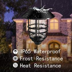 Otdair Solar Wall Lantern Outdoor, 2 Pcs Glass Solar Hanging Lantern Light Waterproof Solar Wall Sconce Light Fixture Wall Mount Solar Outdoor Wall Lights Decorative for Front Porch, Patio and Yard