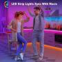 Led Strip Lights 100 Feet, Dimmable Color Changing by 44Key Remote Controller Ultra Long Strip Lights, Sync to Music Led Lights for Bedroom,Room and Home Decoration