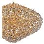 Essa Gold Large Pendant Chandelier 32'' Wide Crystal Diamond Shape 21-Light Fixture for Dining Room House Foyer Kitchen Island Entryway Bedroom Living Room - Vienna Full Spectrum