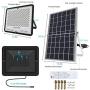 TENKOO 300W LED Solar Flood Light Dusk to Dawn Solar Powered Street Light Outdoor Waterproof IP67 with Remote Control Solar Security Light for Backyard|Garage|Driveway|Basketball Court
