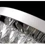 LITFAD Intriguing Multi Ring Crystal Ceiling Light Simple LED Living Room Flush Mount Spotlight Modern Luxury Chandelier Ceiling Lamp in Chrome for Bedroom Dining Room Hotel Entry - White Light
