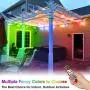 48FT Outdoor RGB String Lights, Cafe RGB LED String Light with 15+3 E26 Shatterproof Edison Bulbs Dimmable, Commercial Light String for Patio Backyard Garden Christmas, 2 Remote, White Wire 48FT Outdoor RGB String Lights, Cafe RGB LED String Light with 15+3 E26 Shatterproof Edison Bulbs Dimmable, Commercial Light String for Patio Backyard Garden Christmas, 2 Remote, White Wire