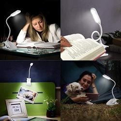 INTELLUCE Reading Lights for Books in Bed - Book Light for Reading in Bed - Clip On Light for Bed -3 Brightness Level USB Rechargeable - Kids Bed Lights for Headboard - Gifts for Readers Book Lovers