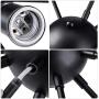 Vintage Pendant Light with 12 UL Sockets, Elibbren E26 Base Modern Black Sputnik Hanging Light Industrial Hanging Pendant Light Fixture for Kitchen Dining Room Bedroom Study Living Room