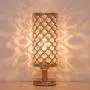 HAITRAL Crystal Table Lamp Set of 2 - Elegant Decorative Bedside Lamp Set with Clear Crystal Beads Lampshade, Gold Nightstand Lamps for Bedroom, Living Room, Girls Room, Guest Room (HT-TH132-16X2)