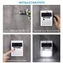 TORCHSTAR Outdoor LED Solar Powered Motion Sensor Light, IP65 Waterproof Wireless Outdoor Wall Lighting for Driveway, Patio, Garage, Porch, 6500K Pure White, White, Pack of 4
