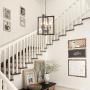 KSANA Farmhouse Chandelier, 4-Light Foyer Lighting for Dining Room, Faux-Wood Kitchen Island Lighting 20''H x 16.5''W