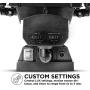 Home Zone Security Solar Motion Sensor Light - Outdoor Weatherproof Triple Head LED Security Flood Light, Black