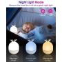 WU-MINGLU Night Light Projector for Kids, 2 in 1 Baby Night Lamp Musicbox with Remote Control, 6 Projector Films 360° Rotation Starry Sky Light Baby Nursery Night Light Birthday for Children