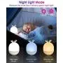 WU-MINGLU Night Light Projector for Kids, 2 in 1 Baby Night Lamp Musicbox with Remote Control, 6 Projector Films 360° Rotation Starry Sky Light Baby Nursery Night Light Birthday for Children