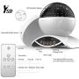 YSD Night Lighting Lamp, Modern Star Rotating Sky Projection, Romantic Star Projector Lamp for Kids, USB Rechargeable & Remote Control, Best Gifts for Kids,Bedroom(White)