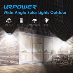 URPOWER Solar Lights Outdoor, 3 Modes Solar Motion Sensor Lights with 270° Wide Lighting, IP65 Waterproof Security Lights Outdoor Solar Flood Lights for Front Door, Backyard, Garage, Deck (4 Pack)