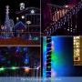 66Ft Rope Lights Garden Decoration Outdoor Indoor,E-thinker Plug-in 200 LEDs Multicolour String Rope Lights with Remote,Waterproof Flexible Rope LEDs Light Decorate,Party,Backyard,Landscape