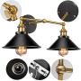 Industrial Bathroom Vanity Wall Light, Licperron E26 Farmhouse Vintage Wall Sconce Lighting, Rustic Vanity Light Fixture for Bathroom Bedroom Kitchen Living Room(2 Lights)