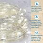 Asmader 66 ft Solar String Lights,200 LEDs Outdoor Fairy Lights Powered by Solar and Battery, 8 Modes RF Remote Waterproof Decor Lights with 3.6V/1500mA Solar Rope Lights for Patio Garden Party White