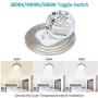 MingBright 3 Colors LED Flushmount Ceiling Light, 3000K/4000K/5000K Adjustable, 12Inch, 20W, 1500LM, Brushed Nickel, 12Inch Dimmable Ceiling Lamp for Living Room, Hallway, Stairwell