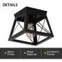 Modern Ceiling Light Black Rustic Ceiling Lighting Fixture Flush Mount with Metal Cage Shade for Hallway Bedroom Dining Room Entryway,E26