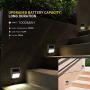 Solar Step Lights with Larger Battery Capacity JACKYLED 8-Pack Stainless Steel Bright 3 LED Solar Powered Deck Lights Weatherproof Outdoor Lighting for Steps Stairs Decks Fences Paths Patio Pathway