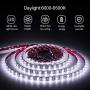 ALITOVE 16.4ft 5050 SMD Black PCB Cool White LED Flexible Strip Ribbon Light 5M 300 LEDs Waterproof IP65 DC 12V for Home Garden Commercial Area Lighting