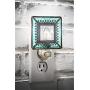 Blue Night Light Decorative Accent Lite Wall Plug in Nightlight for Hallway Bedroom Bathroom Nursery Kitchen Aquamarine Home Décor J Devlin NTL 166