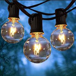 Afirst Outdoor String Lights 25Ft with 27 Edison Bulbs Vintage Patio Lights for Backyard Party Wedding Deck Porch Market Lighting