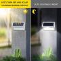 Solar Deck Lights, 8 Pack 30 LED(Upgraded )Solar Fence Lights Waterproof Step Lamps Stainless Steel Walkway Security Lights Outdoor for Garden Fence Patio Pathway (Cool White Light)