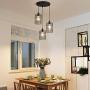 YYJLX Industrial 3-Lights Pendant Lighting Metal Kitchen Island Hanging for Dining Room