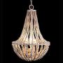 Morden Fort White Beaded Chandelier 5 Light for Living Bed Dining Room