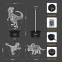 Dinosaur Toys Night Light - 3D Night Lamp with Three Patterns & Remote Control & Smart Touch+16 Colors Changing Dimmable, Brithday Gifts for 2 3 4 5 6 7 8 Year Old Boys Girls Dinosaur Fans