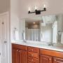 WBinDX 3 Lights Bathroom Vanity Light Fixtures Black Wall Sconce Modern Industrial with Clear Glass Shade for Bedroom Living Powder Room Hallway Kitchen