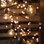 Goothy 50ft Globe Holiday String Lights with 53 G40 Bulbs (3 Spare) Backyard Patio Lights Garden Bistro Party Natural Warm Bulbs Cafe Hanging Umbrella Lights on Light String Indoor Outdoor-Brown