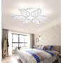 LITFAD 6-LED Leaf Design Dimmable Semi Flush Ceiling Light Nordic Style Acrylic Ceiling Flush Mount Modern Stepless Dimming Ceiling Lamp Pandent Light for Dinning Room Bedroom Living Room