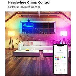 Govee LED Bulbs Dimmable, Music Sync RGB Color Changing Light Bulbs A19 7W 60W Equivalent, Multicolor Decorative No Hub Required LED Bulbs with APP for Party Home 2 Pack(Dont Support WiFi/Alexa)