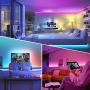 Onforu 66ft LED Strip Lights, RGB Dimmable LED Light Strip, LED Lights for Bedroom, Color Changing Room Light with Remote, 24V Colored LED Tape Light, 5050 RGB Rope Light for Party, TV Backlight, Bar