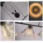 Vintage Pulley Chandeliers, Industrial Retractable Ceiling lights Antique Pulley Rise and Fall Light Fitting for Kitchen Island Dining Room Loft Hallway with Glass Shade (Size : 1Light)