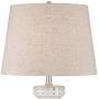 Helene Country Cottage Table Lamps Set of 2 Ceramic Rustic White Glaze Linen Shade for Living Room Family Bedroom Bedside - 360 Lighting