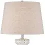 Helene Country Cottage Table Lamps Set of 2 Ceramic Rustic White Glaze Linen Shade for Living Room Family Bedroom Bedside - 360 Lighting