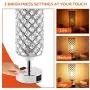Dimmable Table Touch Lamp with 2 USB Charging Ports, AC Outlet, and Bulb, Decorative Crystal Bedside Light, Cute Modern Desk Lamps for Bedroom, Living Room, Bed Side, Guest Room, and Home Office Dimmable Table Touch Lamp with 2 USB Charging Ports, AC Outlet, and Bulb, Decorative Crystal Bedside Light, Cute Modern Desk Lamps for Bedroom, Living Room, Bed Side, Guest Room, and Home Office