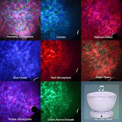 Ocean Wave Projector, GRDE 2020 Newest 12 LED Remote Control Night Light Lamp with Timer 8 Lighting Modes Light Show LED Night Light Projector Lamp for Baby Kids Adults Room Decor Bedroom Living Room