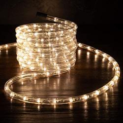 WYZworks LED Rope Lights 300 feet Warm White 3/8'' | UL & ETL Certified IP65 Water Resistant Flexible Accent Holiday Christmas Venue Decoration Indoor/Outdoor Lighting